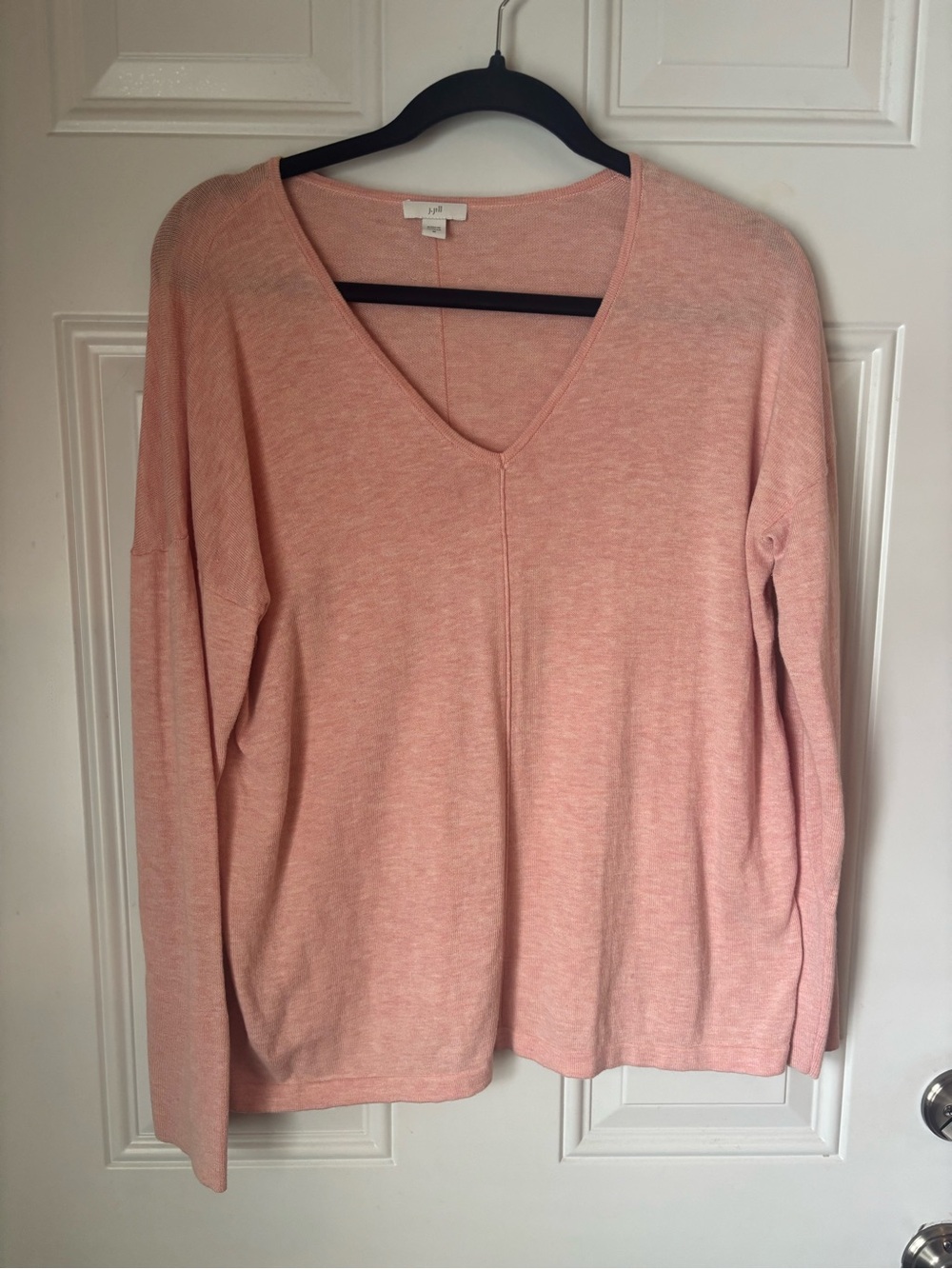 J. Jill Peach V-Neck Knit Top